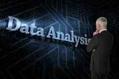 数据分析未来主义的黑色的蓝色的背景