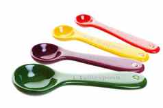 彩色的测量勺子
