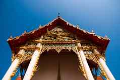 山形墙寺庙泰国佛教寺庙