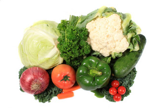 新鲜的蔬菜白色背景