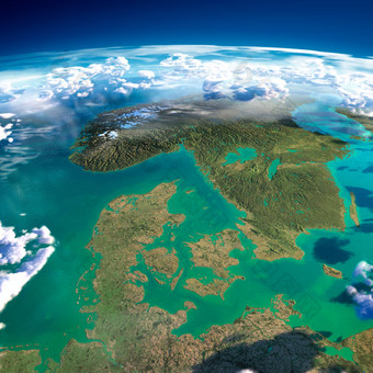 片段地球地球丹麦瑞典挪威