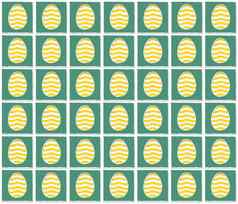 复活节黄色的绿色鸡蛋象形图