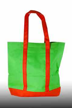 绿色橙色购物袋