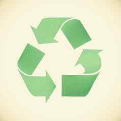 绿色回收标志回收纸古董语气背景