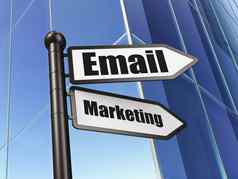 业务概念标志电子邮件市场营销建筑背景