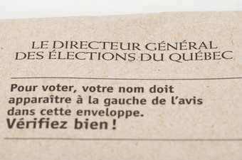 选举魁北克信信封