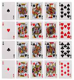 皇家冲洗扑克卡片