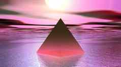 金字塔粉红色的
