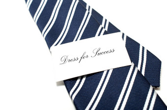 衣服成功标签蓝色的领带