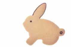 兔子形状的饼干孤立的