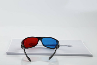 打印黑色的补色<strong>立体红</strong>色的蓝色的眼镜纸印刷扳手