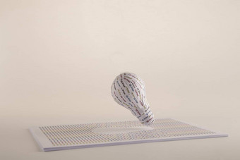 cymk印刷概念灯泡的想法固体模型