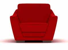 红色的皮革扶手椅