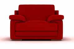 红色的皮革扶手椅
