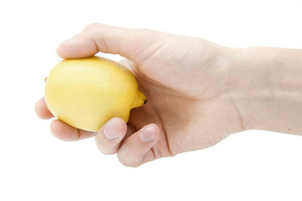 黄色的柠檬手