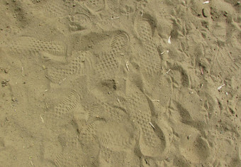 的足迹沙子
