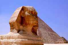 原始埃及斯芬克斯金字塔背景