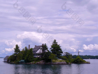 岛屿交叉千岛屿安大略湖加拿大