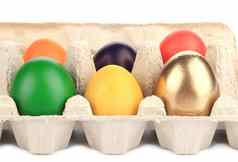 色彩斑斓的复活节鸡蛋盒子