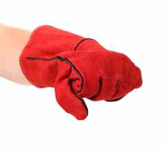 红色的温暖的手套