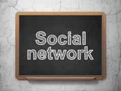 社会媒体概念社会网络黑板背景