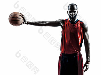 非洲男人。篮球球员轮廓