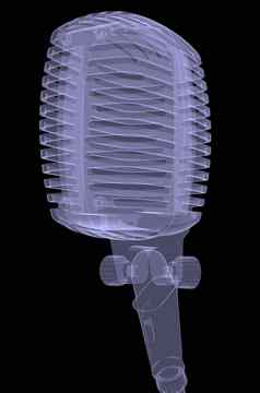 工作室麦克风x射线渲染