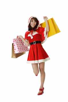 快乐购物圣诞节女人