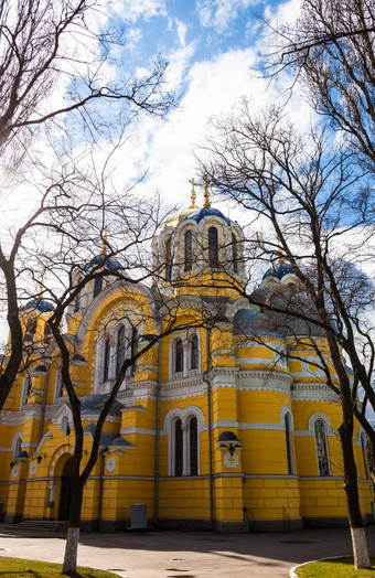 圣利益之上正统的大教堂基辅乌克兰