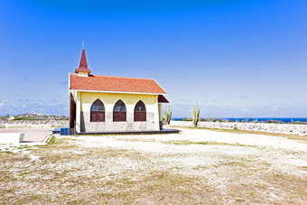 <strong>高考</strong>虑到教堂孤立的阿鲁巴岛的北海岸