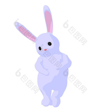 白色婴儿<strong>兔子</strong>艺术插图