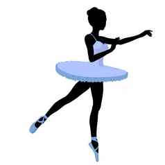 芭蕾舞女演员插图轮廓