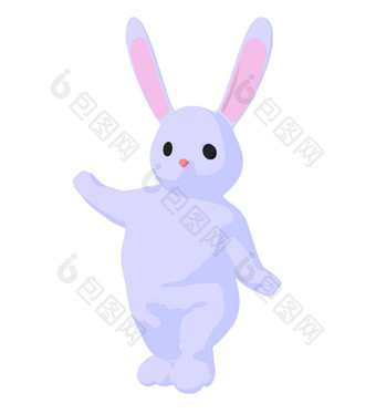 白色婴儿兔子艺术插图