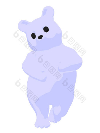 白色婴儿熊插图
