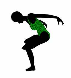 女非洲美国瑜伽插图轮廓
