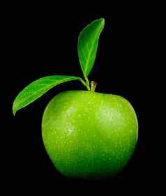 新鲜的绿色苹果特写镜头