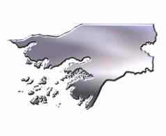 几内亚比绍银地图