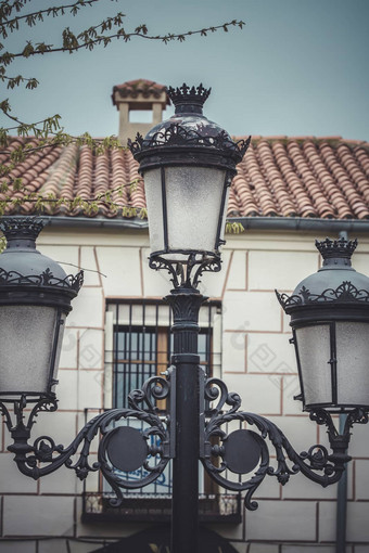 路灯柱传统的街灯装饰金属蓬勃发展