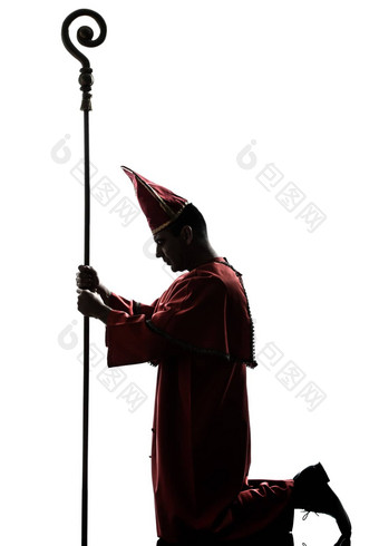 男人。红衣主教主教轮廓
