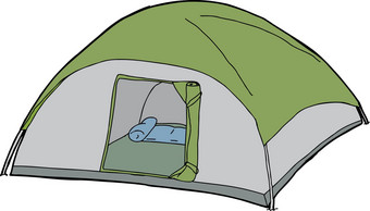 孤立的帐篷