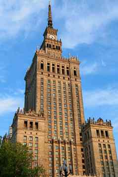 宫文化科学城市市中心华沙波兰不朽的波兰的摩天大楼