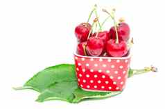 自然有机夏天营养大成熟的樱桃浆果