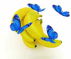 蓝色的蝴蝶香蕉