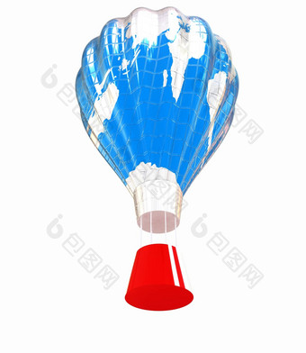 热空气气球地球贡多拉