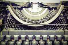 关闭古董可移植的打字机