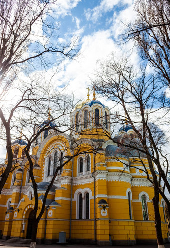 圣利益之上正统的大教堂基辅乌克兰