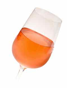 葡萄酒杯粉红色的酒