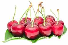 美味的成熟的樱桃浆果多汁的甜蜜的水果