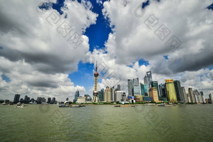 上海中国城市天际线轮廓白色背景图片-包图网企业站