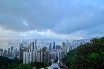 在香港<strong>香港岛</strong>维多利亚峰公园